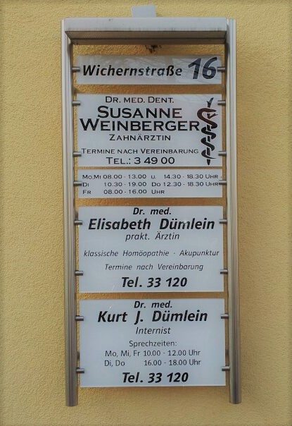 Praxisschild